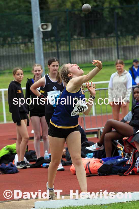 Womens under-17s shot putt, 2023 Northern Under-13s, Under-15s and Under-17s, Middlesbrough.  Photo: David T. Hewitson/Sports for All Pics